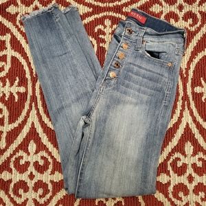 Guess high-waisted jeans,  size 24 light wash